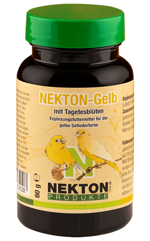 NEKTON Gelb 60g Suplemento alimenticio para Pájaros plumaje amarillo