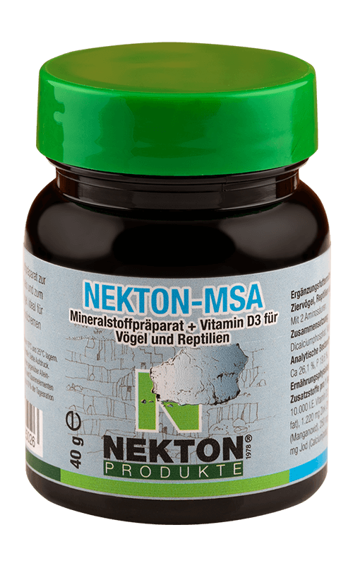 NEKTON MSA 40g Preparado mineral para aves y reptiles