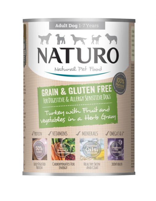 NATURO Grain Free Pavo con Verduras lata para Perros 390g