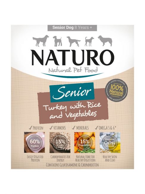 NATURO Senior Pavo con arroz para Perros 400g