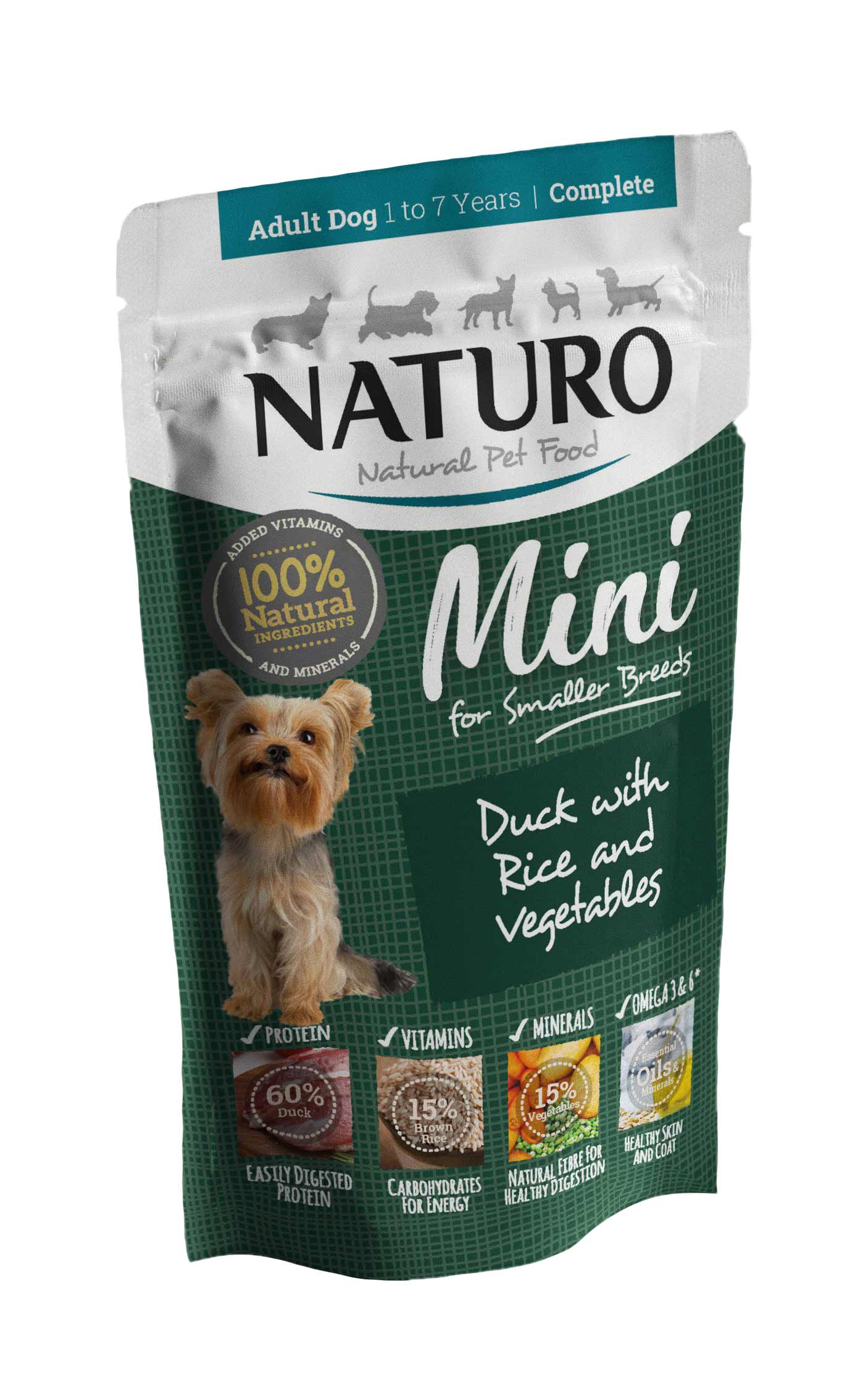 NATURO Pato con arroz para Perros Mini 150g