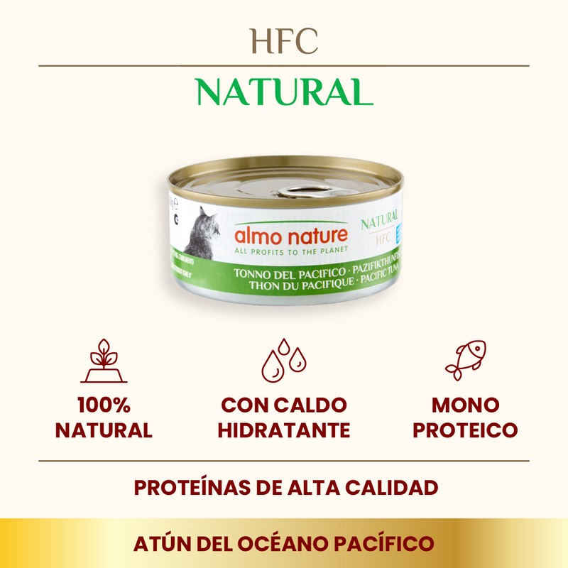 5+1 ALMO NATURE HFC CAT Natural Atún del Pacífico 150 g PACK AHORRO