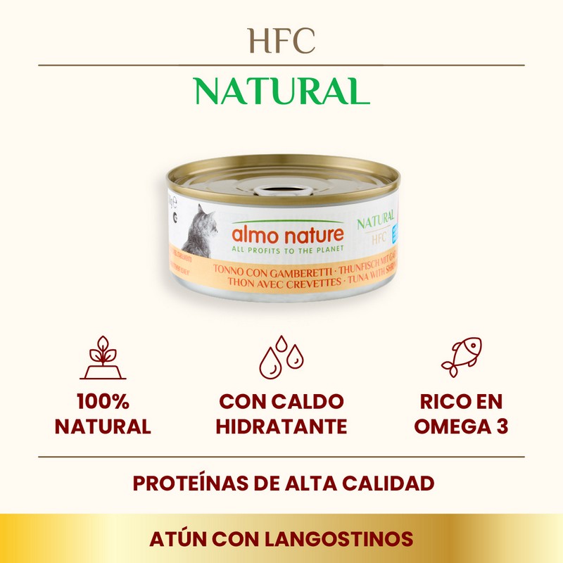 5+1 ALMO NATURE HFC CAT Natural Atún con Gambas 150 g PACK AHORRO