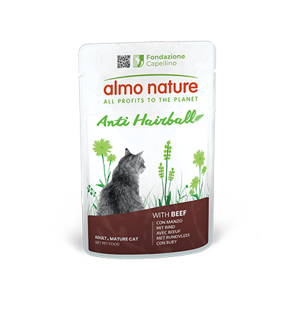 ALMO NATURE FUNCTIONAL CAT Anti-Hairball con Buey 70 g