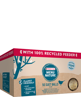 Menu Nature 50 Bolas de grasa sin red con alimentador 4,5 kg para Pájaros Silvestres