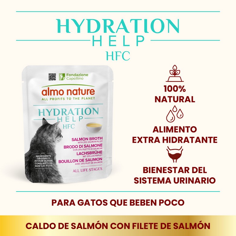 ALMO NATURE HFC CAT Hydration Help Caldo de Salmón 50 g