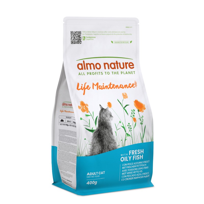 ALMO NATURE CAT Life Maintenance con Pescado azul fresco 400 g Pienso para Gatos