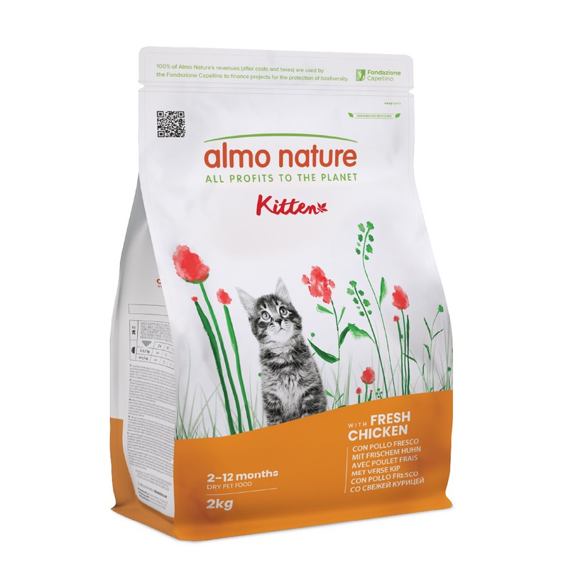ALMO NATURE KITTEN con Pollo fresco 2 Kg Pienso para Gatitos