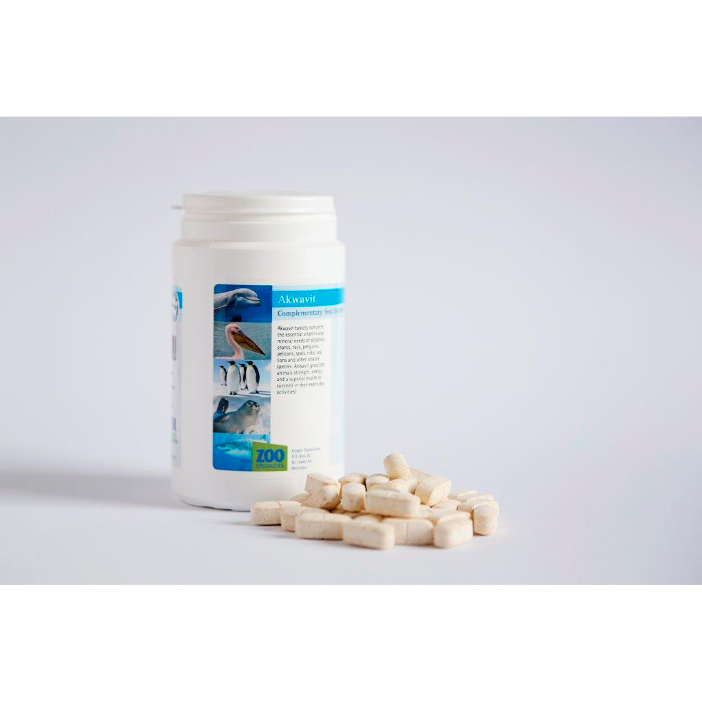 AKWAVIT Fish Eating Animal 200 Tabletas Vitaminas para Animales Piscívoros