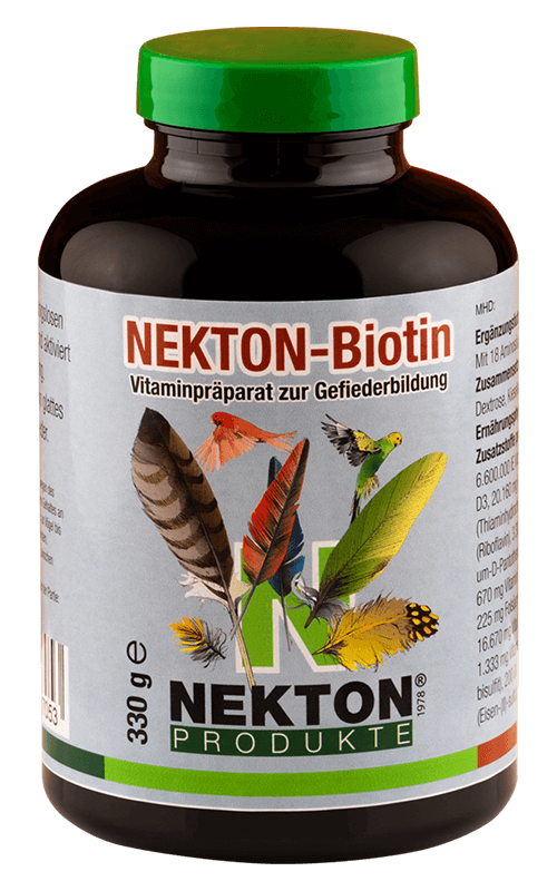 NEKTON Biotin 330g Preparado multivitamínico especial para el desarrollo del plumaje en aves