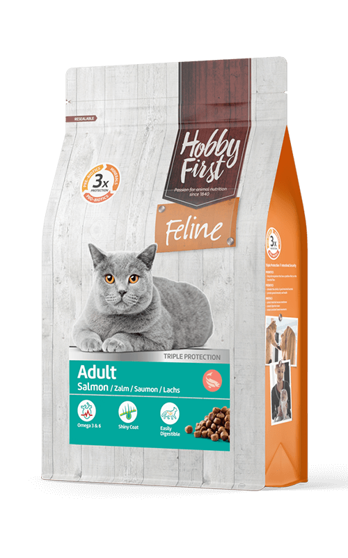 HobbyFirst Feline Pienso para Gatos con Salmón 4,5 kg