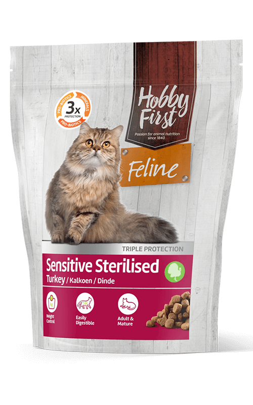 HobbyFirst Feline Pienso para Gatos Esterilizados 800g