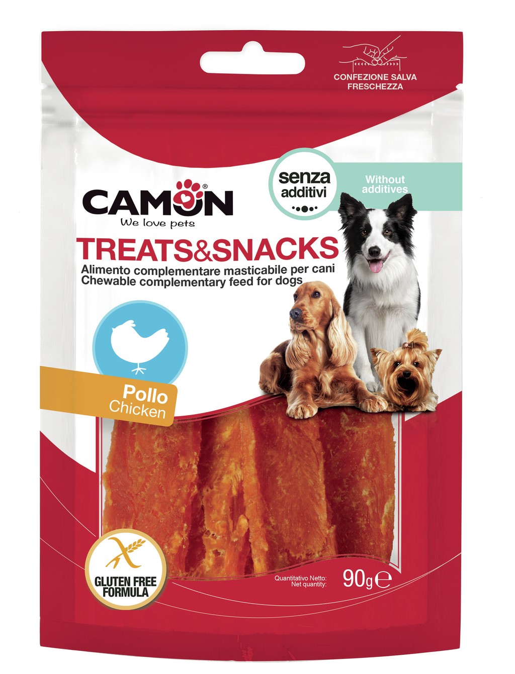 CAMON Snack para Perros de Pollo crujiente 90g