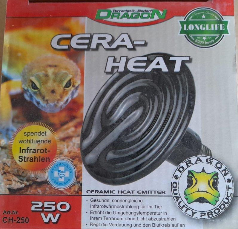 DRAGON Lámpara cerámica para Reptiles 250 W