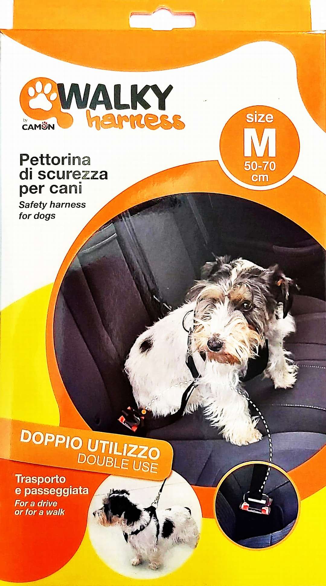 CAMON Arnés de seguridad para Perros 2 en 1 M