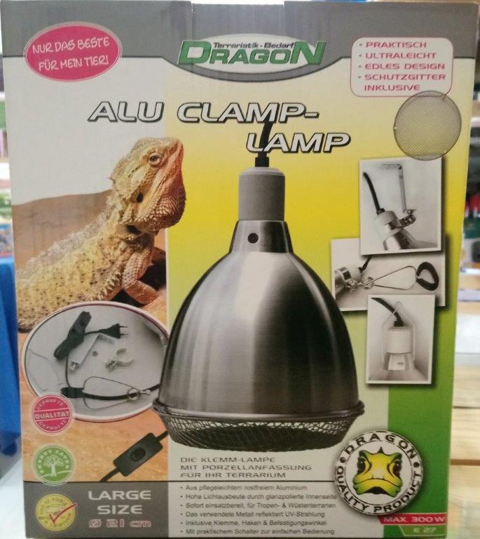 DRAGON Portalámparas para Reptiles Ø21 cm ALU CLAMP-LAMP