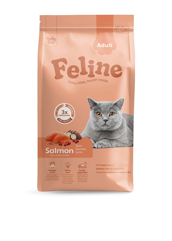 FELINE Pienso para Gatos 1,5 kg de Salmón