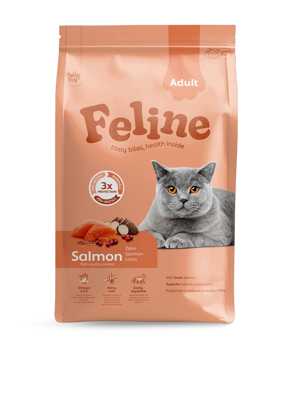 FELINE Pienso para Gatos 4,5 kg de Salmón 