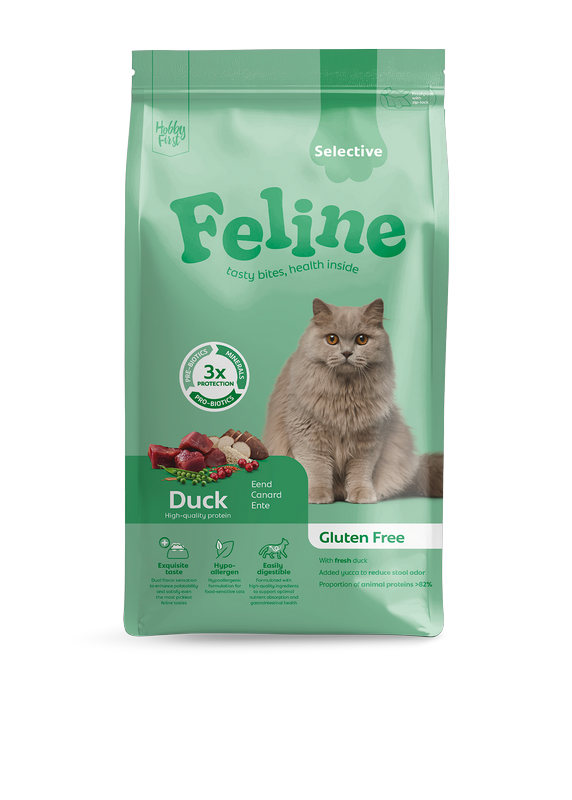 FELINE Pienso para Gatos Sensibles 1,5 kg de Pato