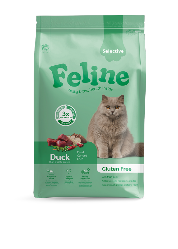 FELINE Pienso para Gatos Sensibles 4,5 kg de Pato 