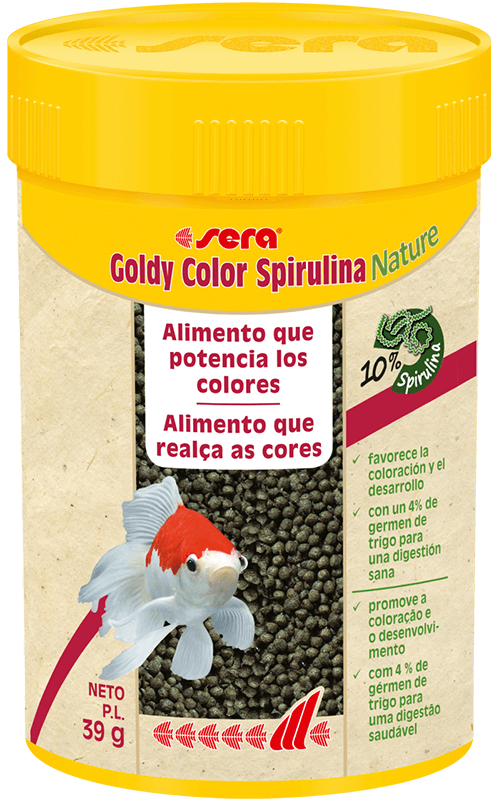 SERA Goldy Color Spirulina 100ml (alimento peces agua fría, en escamas)