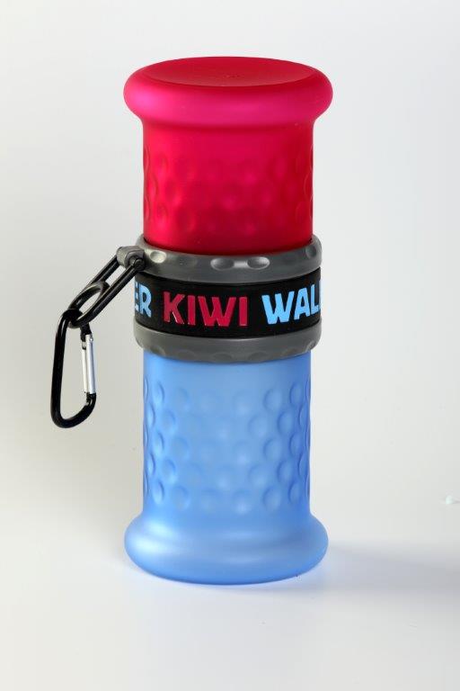 KIWI WALKER Botella para viaje 2 en 1 - 750/500 ml Rosa/Azul