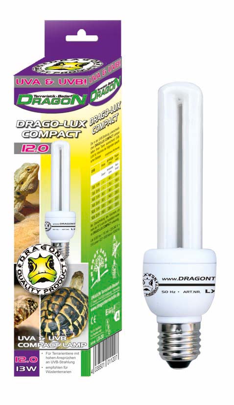 DRAGON Lámpara compacta UVB para Reptiles 13 W DESERT