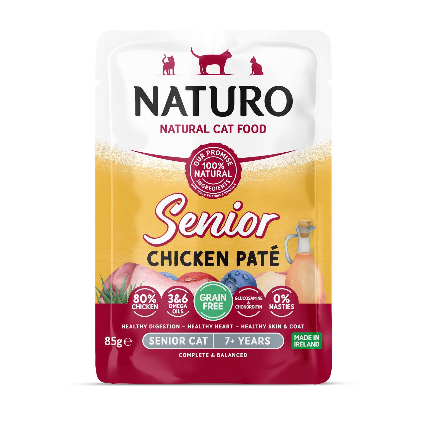 NATURO Paté de Pollo para Gatos Senior 85g