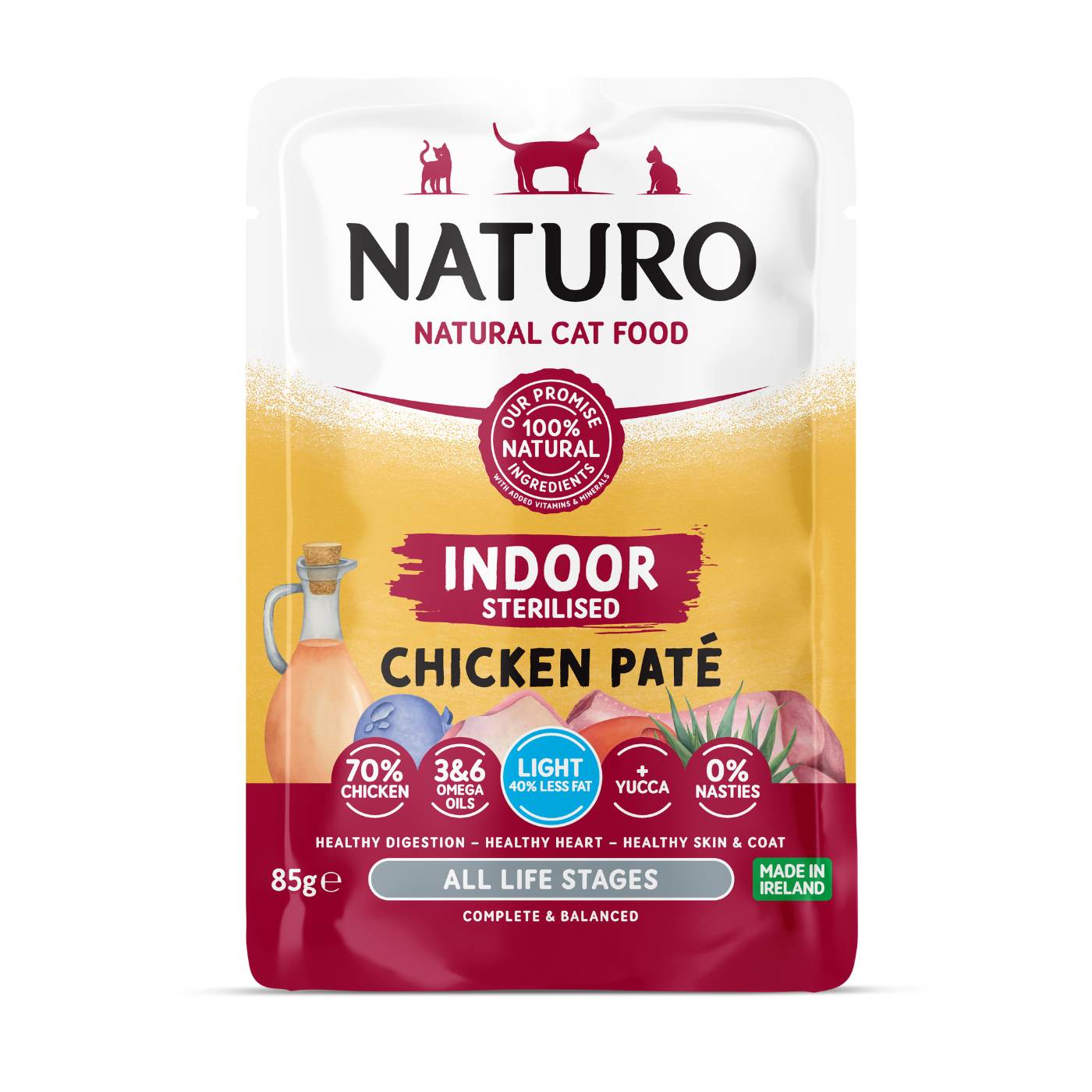 NATURO Pate de Pollo para Gatos Esterilizados 85g