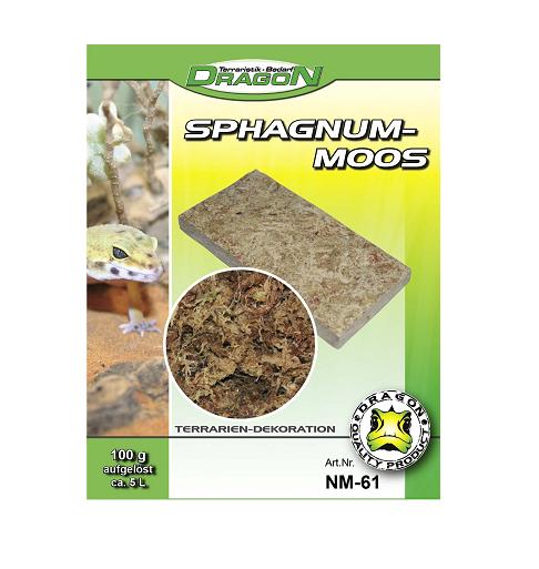 DRAGON Musgo Sphagnum Natural 100 g para Terrarios