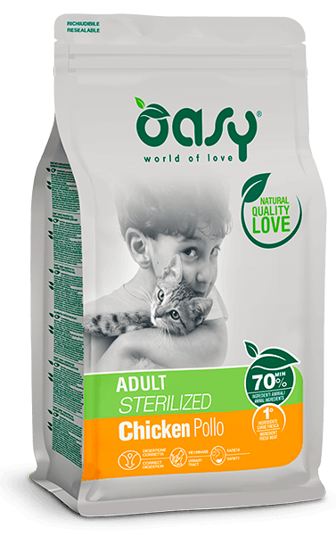 OASY Pienso para Gatos Esterilizados con Pollo 1,5 kg