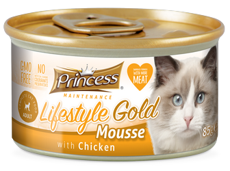 PRINCESS Lifestyle Gold Mousse Pollo 85g Comida húmeda para gatos