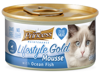 PRINCESS Lifestyle Gold Mousse Pescado Oceánico 85g Comida húmeda para gatos