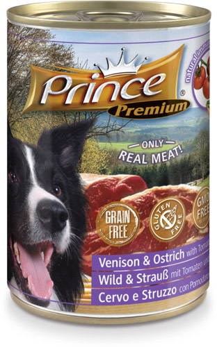 PRINCE Premium Venison & Ostrich with Tomato and Carrot 400g