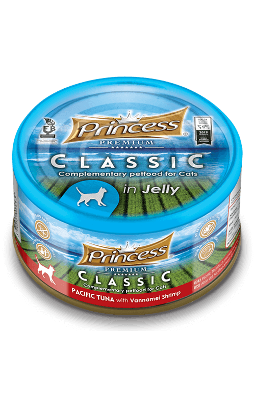 PRINCESS Classic Atún del Pacífico con Arroz y Gamba Vannamei 170g Comida húmeda para gatos