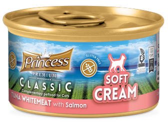 PRINCESS Soft Cream Atún y Salmón 50g Snack para gatos