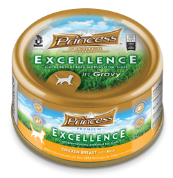 PRINCESS Excellence Pechuga de Pollo con Arroz 70g Comida húmeda para gatos