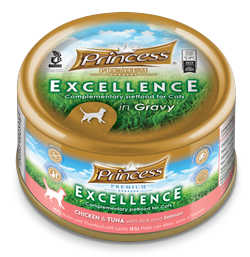 PRINCESS Excellence Pollo y Atún con Salmón 70g Comida húmeda para gatos