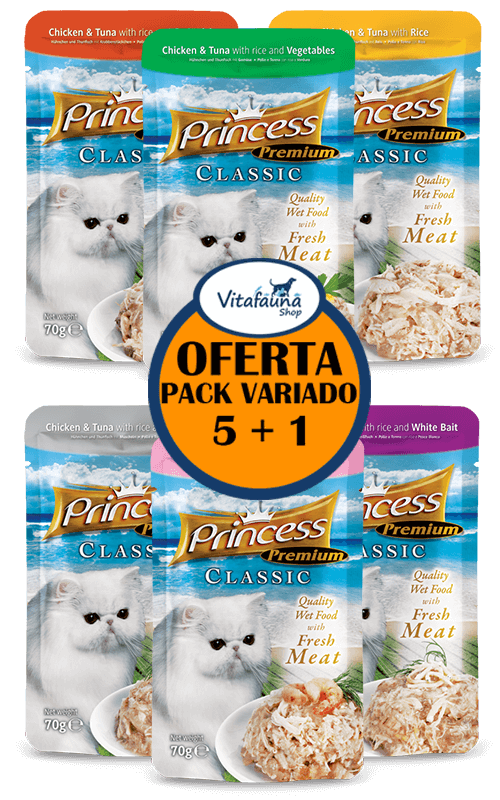 PRINCESS Premium 70g Comida húmeda para gatos  // PACK SABORES 5+1 