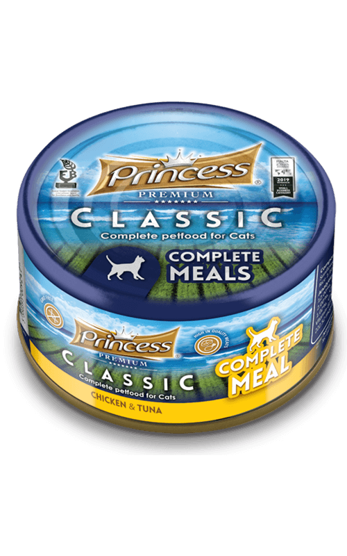 PRINCESS Classic Complete Meal Pollo y Atún con Arroz 170g Comida húmeda para Gatos