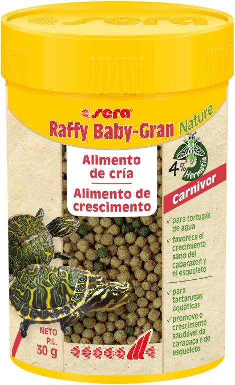 SERA Raffy Baby-Gran Nature 100ml Comida para Tortugas acuáticas jóvenes