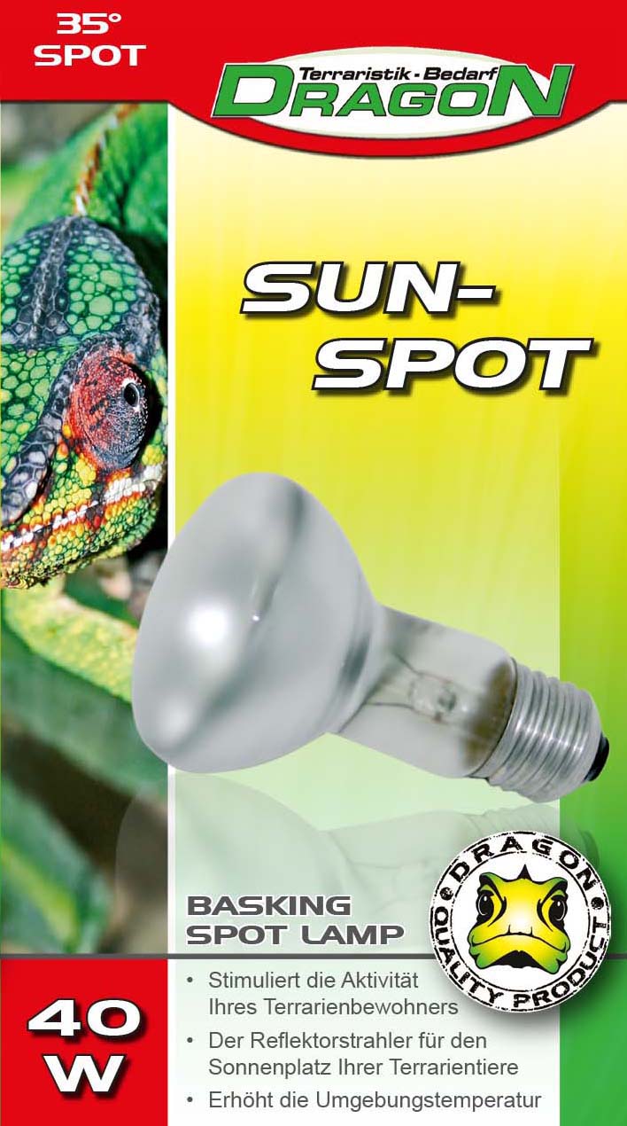 DRAGON Lámpara Spot para Reptiles 40 W SUN-SPOT