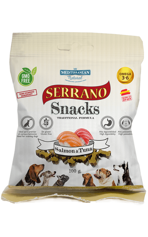 MEDITERRANEAN Snack para Perros de Salmón y Atún 100g