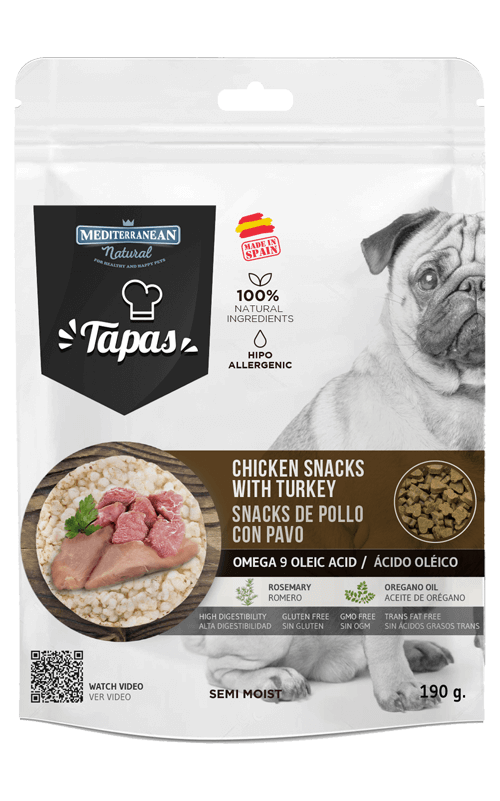 MEDITERRANEAN Tapas Pollo con Pavo 190g Snack para Perros