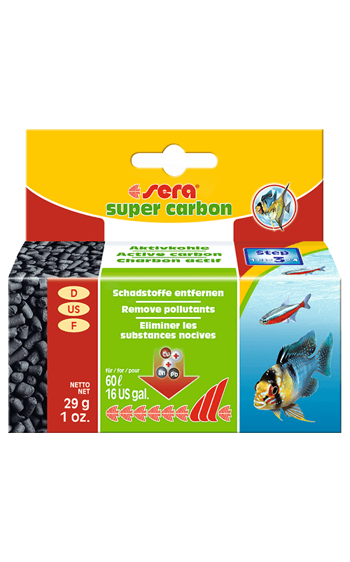 SERA Super Carbon 29gr (carbón activado y redecilla para eliminación de residuos)